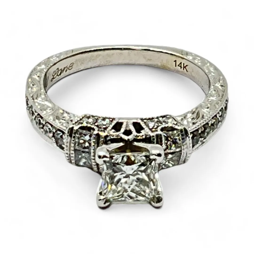 Neil Lane 14k White Gold 1.67ctw Diamond Engagement Ring Size 5.5