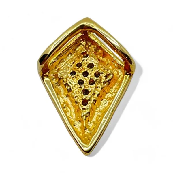 14k Yellow and White Gold Round Diamond 0.15ctw SI2 H Slide Pendant