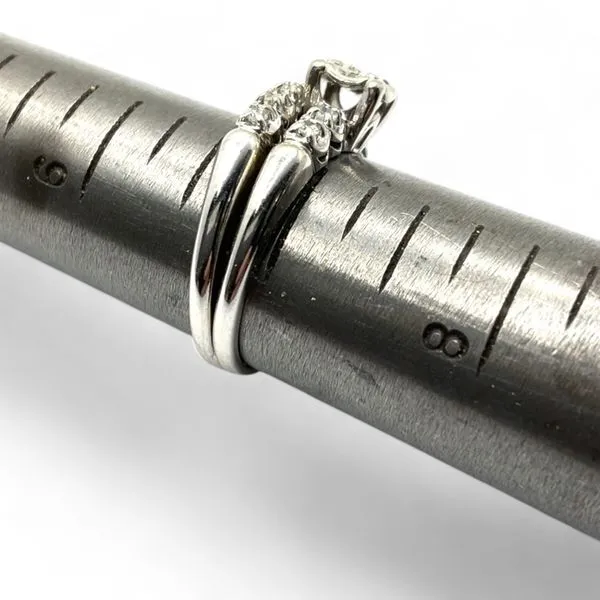 White Gold 1/3ctw Diamond VS2 G-H Wedding Ring Set Size 7