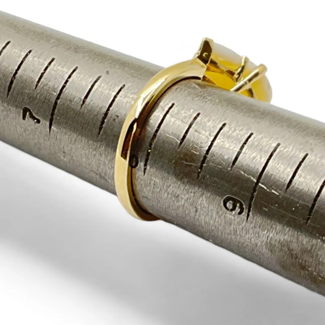 14k Yellow Gold 3-Stone Oval and Triangular Opal Ring Size 8