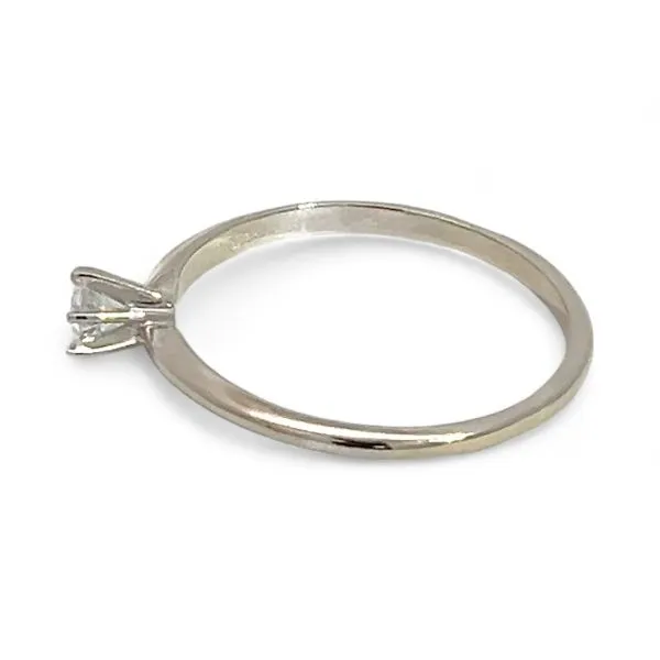 14k White Gold Brilliant Cut 1/4ct Diamond VS2 G-H Ring Size 11.5