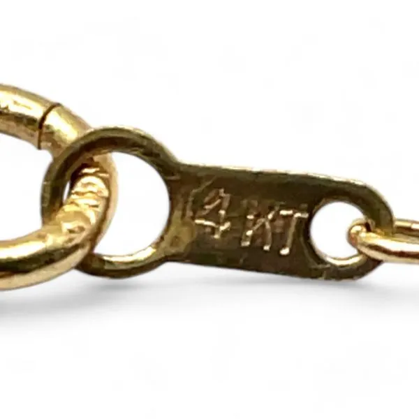 14k Yellow Gold Cameo 40x27mm Pendant with 18in Cable Chain