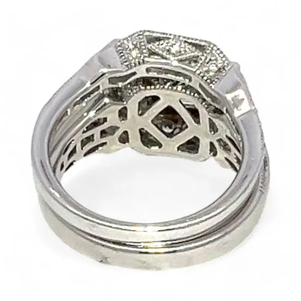 Ashi Sterling Silver Cubic Zirconia Vacation Wedding Ring Set Size 7