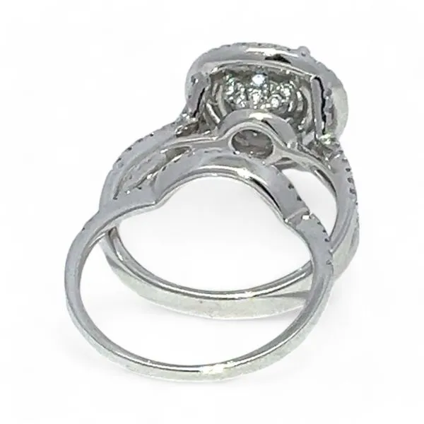 Ashi Sterling Silver Cubic Zirconia Vacation Wedding Ring Set Size 7