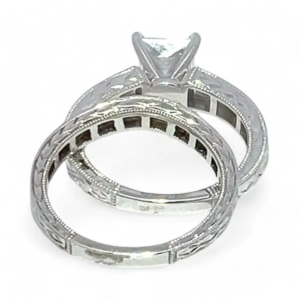 Ashi Sterling Silver Cubic Zirconia Vacation Wedding Ring Set Size 7