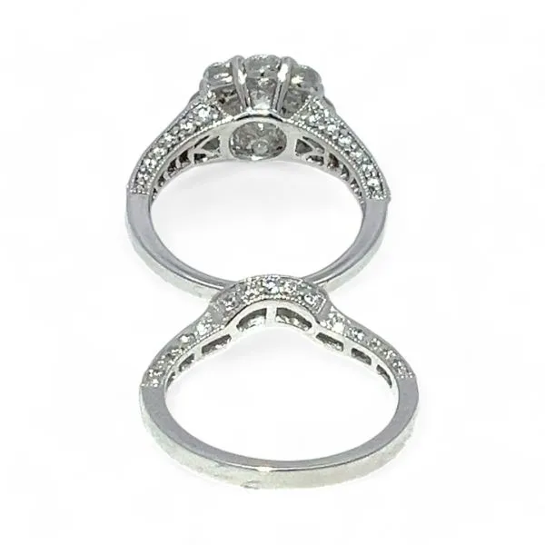 Ashi Sterling Silver Cubic Zirconia Vacation Wedding Ring Set Size 7