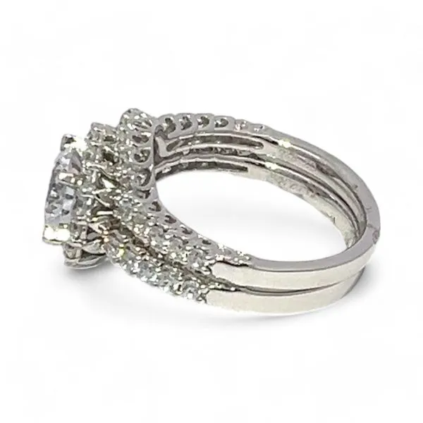 Ashi Sterling Silver Cubic Zirconia Vacation Wedding Ring Set Size 7