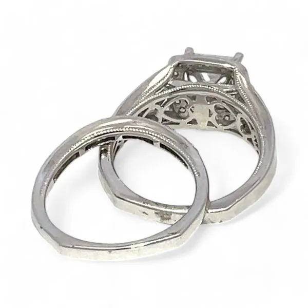 Ashi Sterling Silver Cubic Zirconia Vacation Wedding Ring Set Size 7