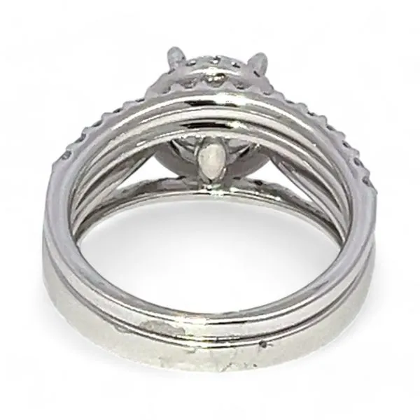 Ashi Sterling Silver Cubic Zirconia Vacation Wedding Ring Set Size 7