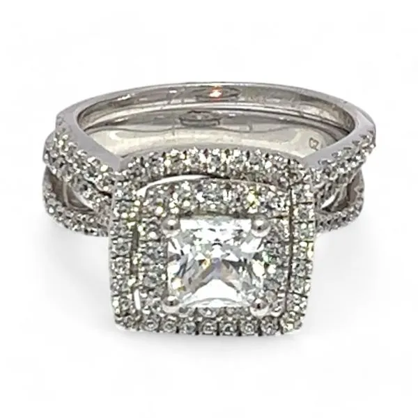 Ashi Sterling Silver Cubic Zirconia Vacation Wedding Ring Set Size 7