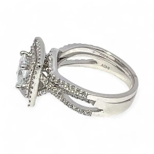 Ashi Sterling Silver Cubic Zirconia Vacation Wedding Ring Set Size 7