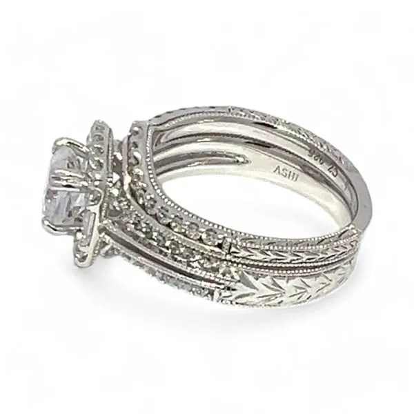 Ashi Sterling Silver Cubic Zirconia Vacation Wedding Ring Set Size 7