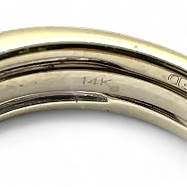 14k White Gold 1.24ctw Princess Cut Diamond Wedding Ring Set Size 7