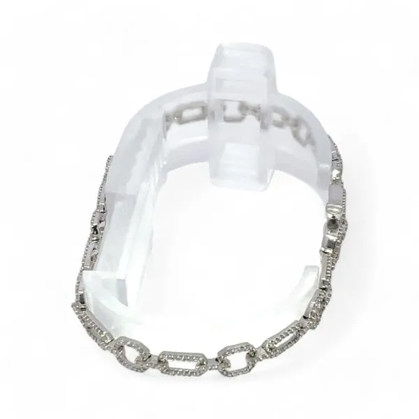 10k White Gold Single Cut 2.0ctw Diamond SI1 H Tennis Bracelet