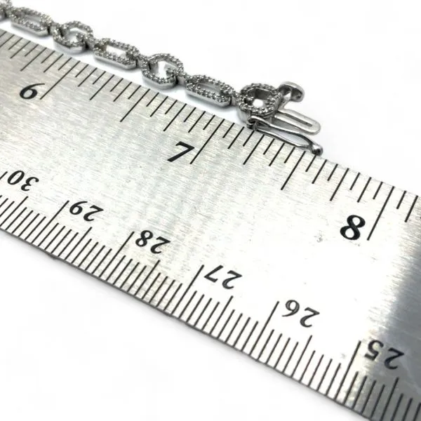 10k White Gold Single Cut 2.0ctw Diamond SI1 H Tennis Bracelet