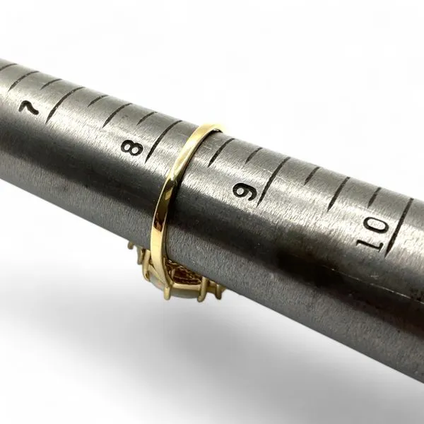 14k Yellow Gold Marquise-Shaped Opal Ring Size 8.5