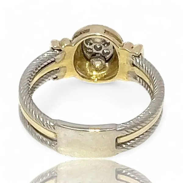 14k Yellow and White Gold 1/10ctw Brilliant Cut Diamond VS2 G-H Ring