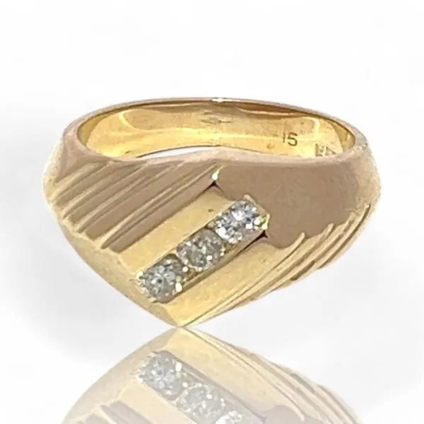 14k Yellow Gold 1/4ctw Brilliant Cut Diamond SI2 G-H Ring Size 6.5