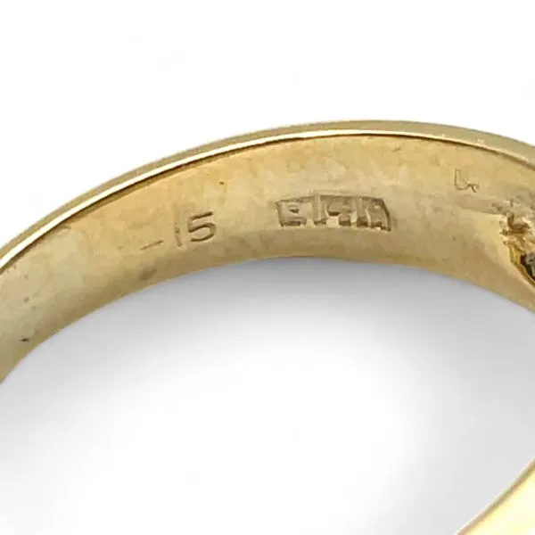 14k Yellow Gold 1/4ctw Brilliant Cut Diamond SI2 G-H Ring Size 6.5