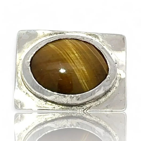 Sterling Silver Tiger's Eye Brooch