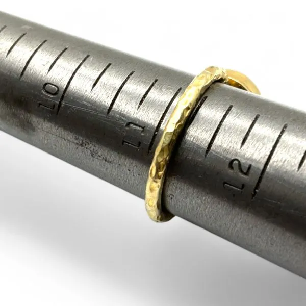 Stackable Sterling Silver Gold-Tone Orange Stone Ring Size 11