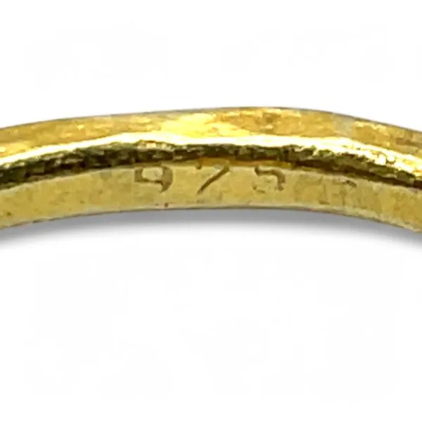 Stackable Sterling Silver Gold-Tone Sky Blue Stone Ring Size 11