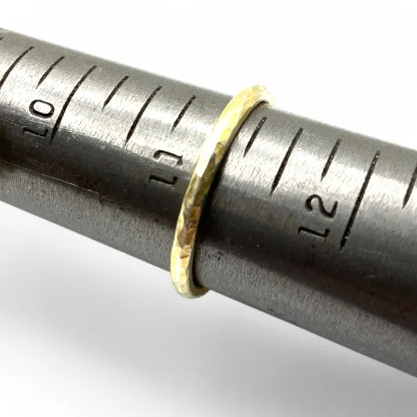 Stackable Sterling Silver Gold-Tone Uncut Green Stone Ring Size 11