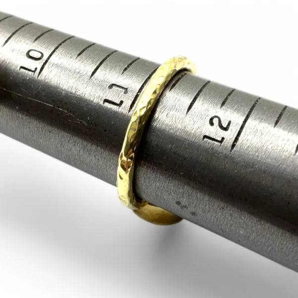 Stackable Sterling Silver Gold-Tone Oval Pink Stone Ring Size 11