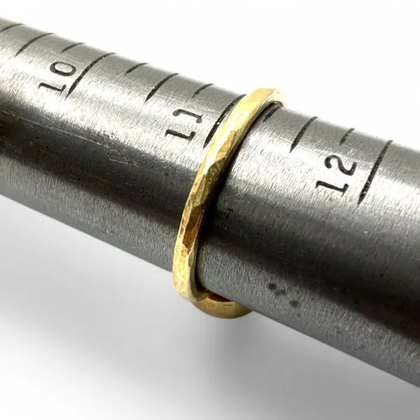 Stackable Sterling Silver Gold-Tone Redish-Orange Stone Ring Size 11