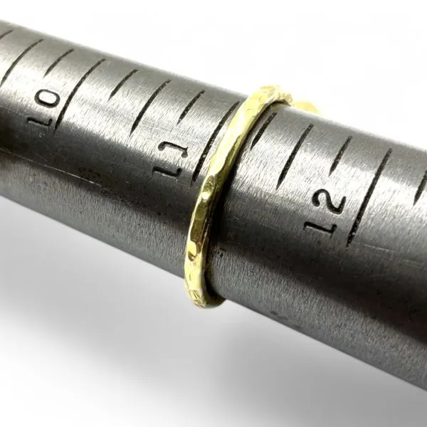 Stackable Sterling Silver Gold-Tone Brown Stone Ring Size 11