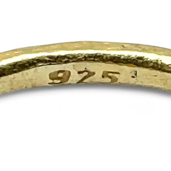 Stackable Sterling Silver Gold-Tone Pink Stone Ring Size 11