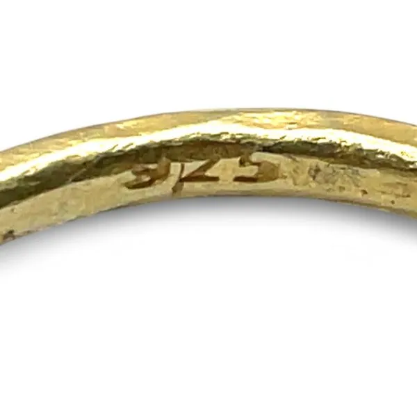 Stackable Sterling Silver Gold-Tone Blue Stone Ring Size 11