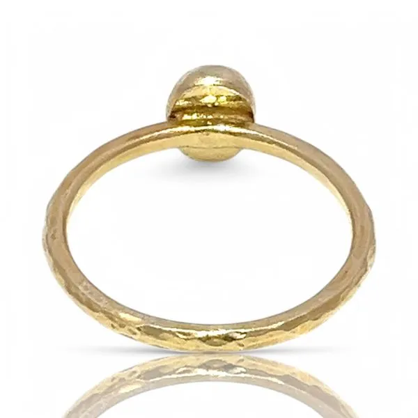 Stackable Sterling Silver Gold-Tone Brown Stone Ring Size 11