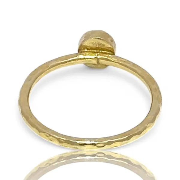 Stackable Sterling Silver Gold-Tone Pink Stone Ring Size 11