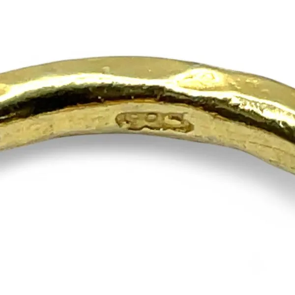 Stackable Sterling Silver Gold-Tone Oval Purple Stone Ring Size 6.5