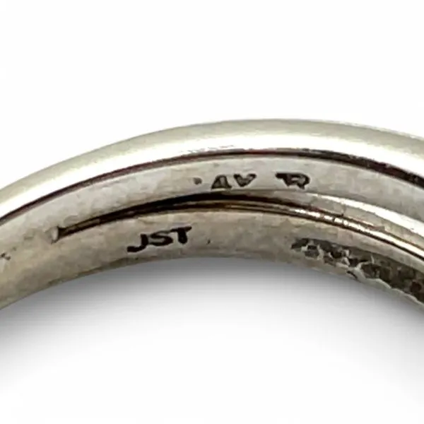 14k White Gold 1.33ctw Princess Cut Diamond Wedding Set Size 4.25