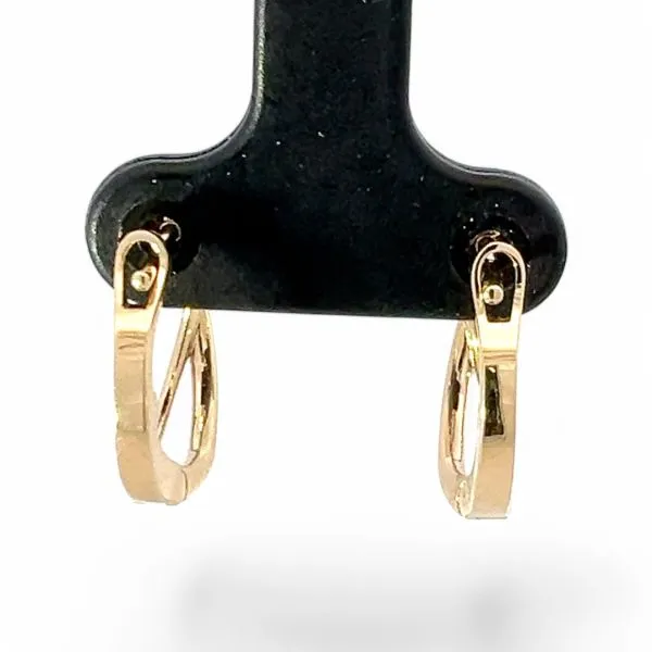 14k Yellow Gold 1/5ctw Lab Grown Brilliant Cut Diamond Hoop Earrings