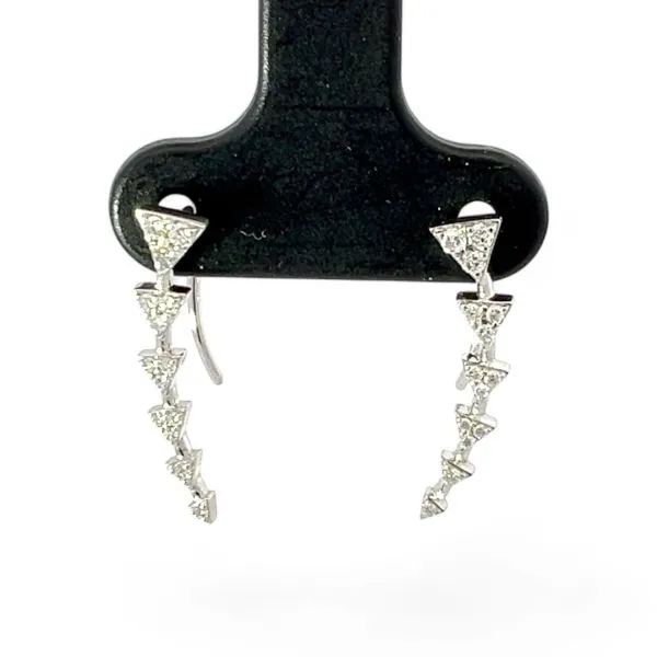 14k White Gold 1/5ctw Lab Grown Brilliant Cut Diamond Earrings