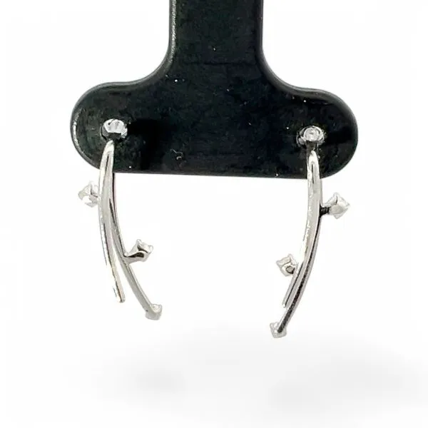 14k White Gold 1/5ctw Lab Grown Brilliant Cut Diamond Earrings