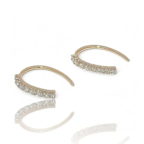 14k Yellow Gold 1/3ctw Lab Grown Brilliant Cut Diamond Earrings