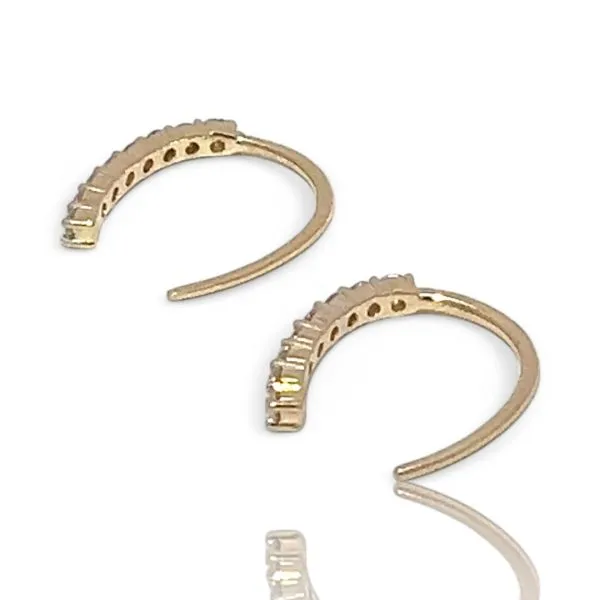 14k Yellow Gold 1/3ctw Lab Grown Brilliant Cut Diamond Earrings