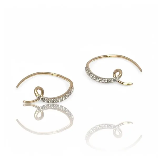 14k Yellow Gold 1/10ctw Lab Grown Brilliant Cut Diamond Earrings