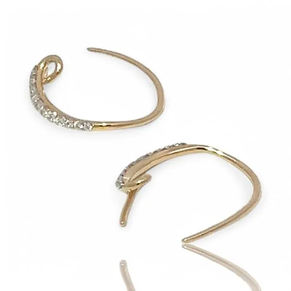 14k Yellow Gold 1/10ctw Lab Grown Brilliant Cut Diamond Earrings