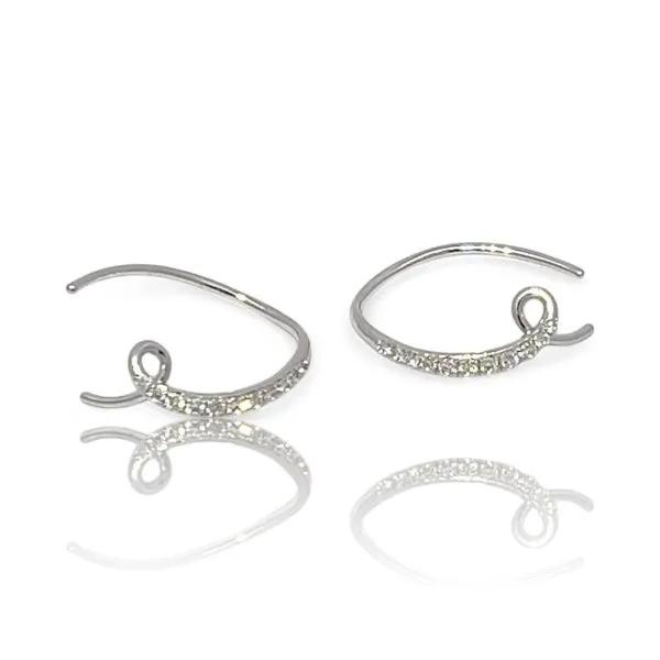 14k White Gold 1/10ctw Lab Grown Brilliant Cut Diamond Earrings