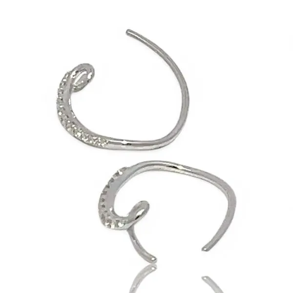 14k White Gold 1/10ctw Lab Grown Brilliant Cut Diamond Earrings