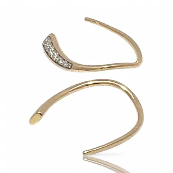 14k Yellow Gold Lab Grown Brilliant Cut Diamond VS F-G Earrings