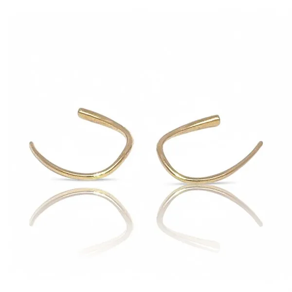 14k Yellow Gold Lab Grown Brilliant Cut Diamond VS F-G Earrings