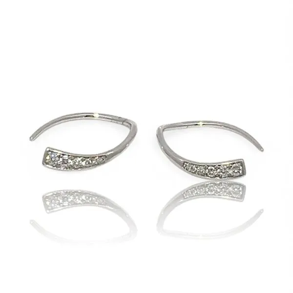 14k White Gold Lab Grown Brilliant Cut Diamond VS F-G Earrings