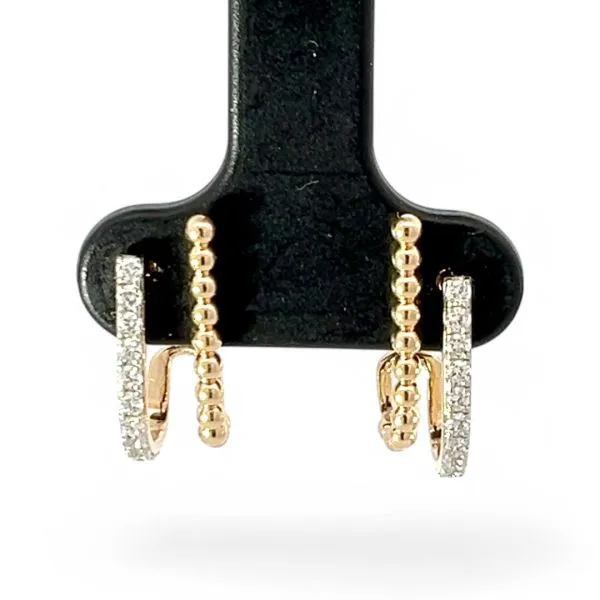 14k Yellow Gold 1/4ctw Lab Grown Brilliant Cut Diamond Earrings