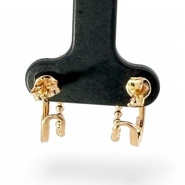 14k Yellow Gold 1/4ctw Lab Grown Brilliant Cut Diamond Earrings